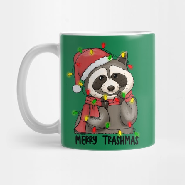 Merry Trashmas, Cute Adorable Raccoon Trash Panda Festival Holiday Design by ThatVibe